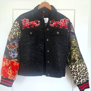 Desigual Designer patchwork denim jacket